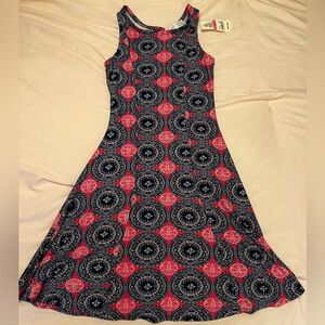 Planet Gold Blue & Pink Sleeveless Dress NWT